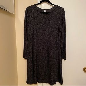 Old Navy Gray Long-Sleeve Sweater Dress